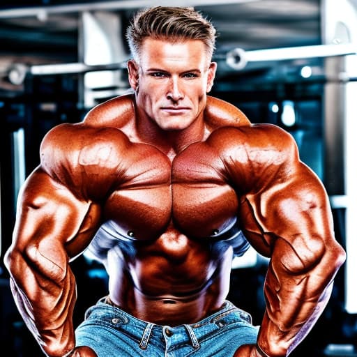 portrait+ style IFBB superstar bodybuilder brunette hunk dude face