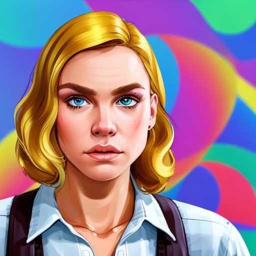 portrait+ style GTA 5 LGBT queer blonde female face