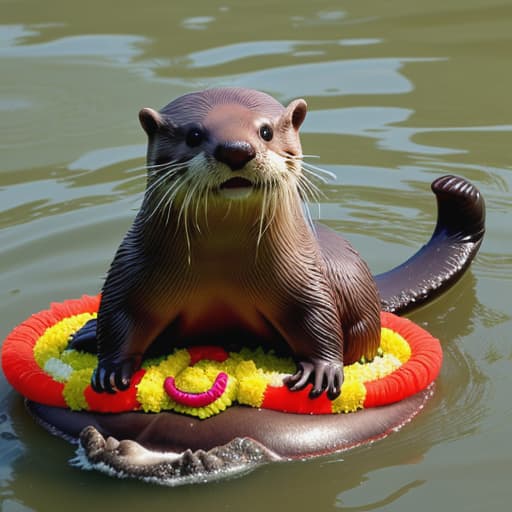  otter and happy ganesh visarjan