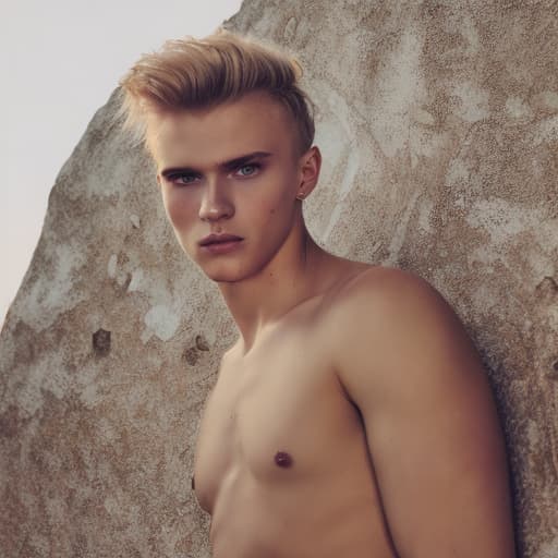 portrait+ style Russian LGBT queer twink blonde hunk dude face