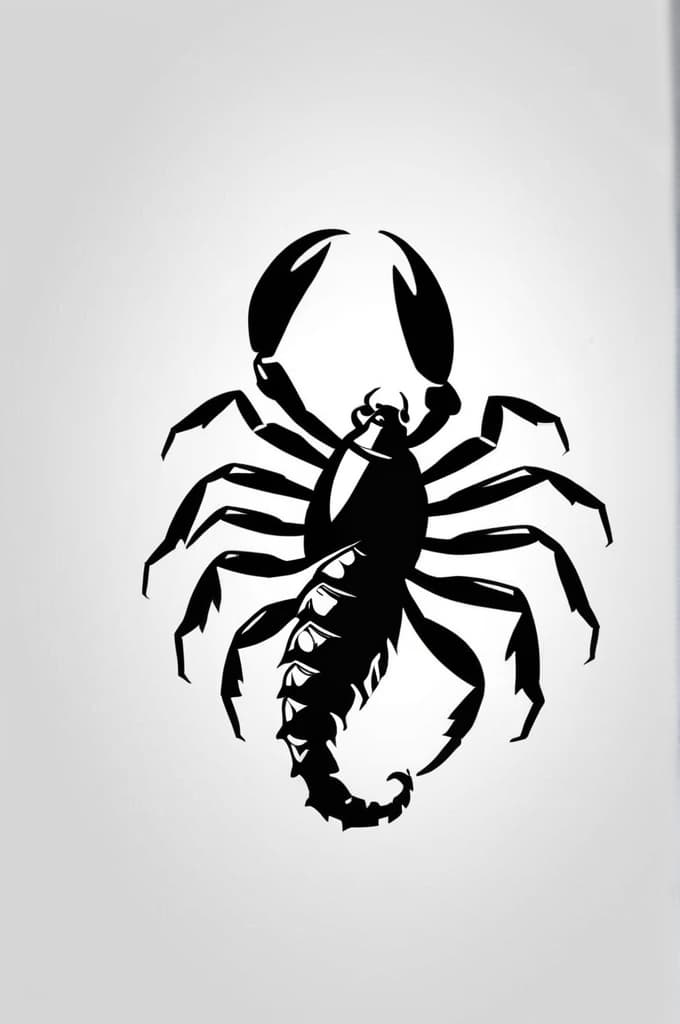  scorpion tattoo , (tattoo:1.15), black and white style, hq, hightly detailed, 4k