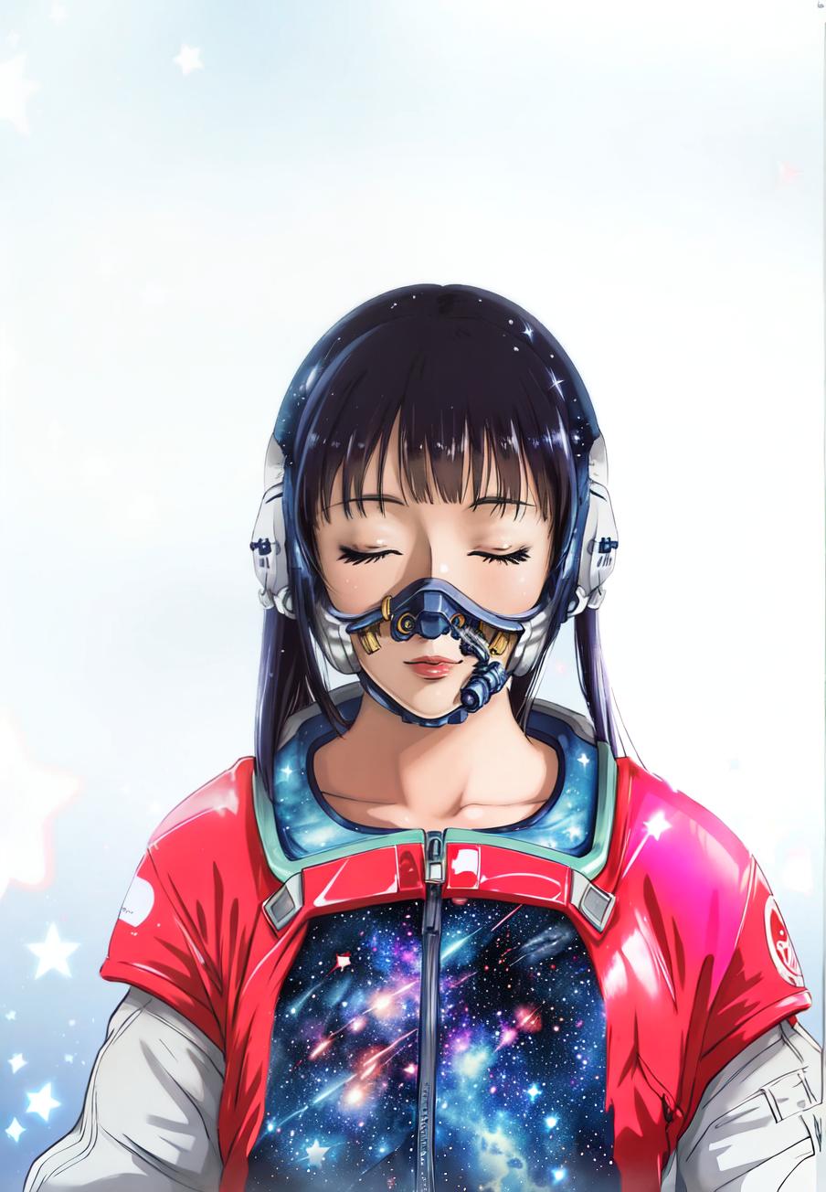  anime style, astronaut in space, fully detailed outer space background with stars, galaxies, nebulae, vibrant colors, wearing detailed space suit, cosmic scene, highly detailed spacesuit, complete space environment hyperrealistic, full body, detailed clothing, highly detailed, cinematic lighting, stunningly beautiful, intricate, sharp focus, f/1. 8, 85mm, (centered image composition), (professionally color graded), ((bright soft diffused light)), volumetric fog, trending on instagram, trending on tumblr, HDR 4K, 8K