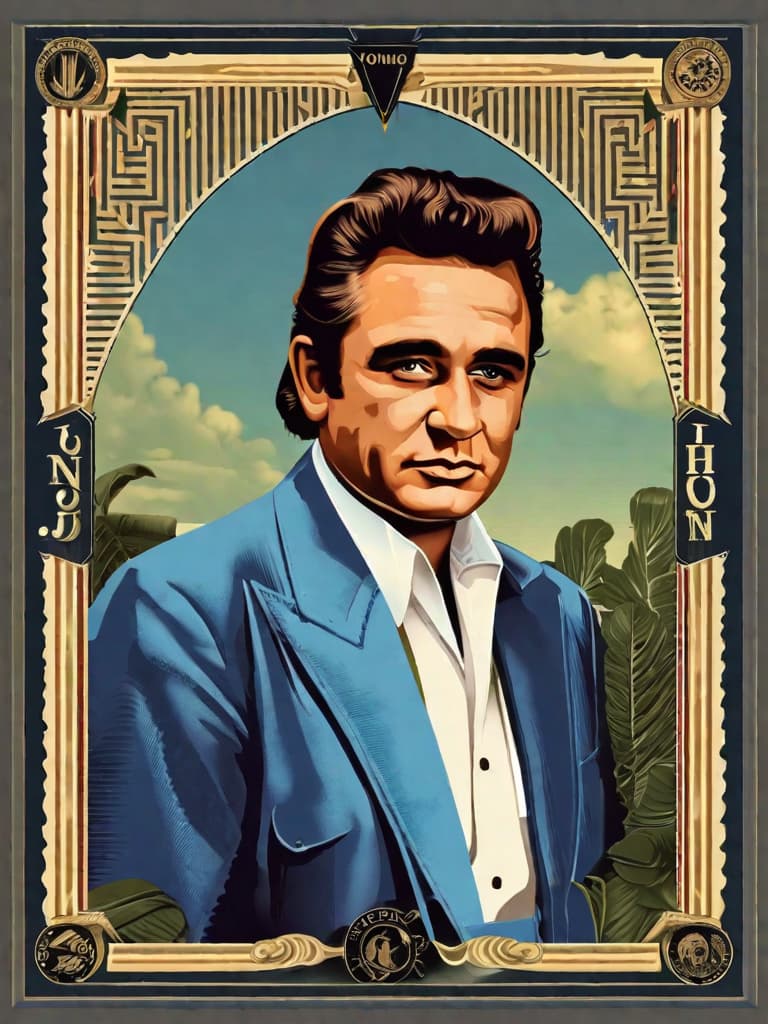  Young Johnny Cash Portrait