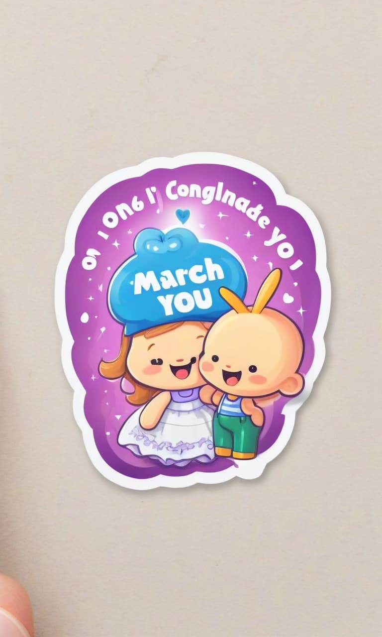  on march 8th i congratulate you, sticker