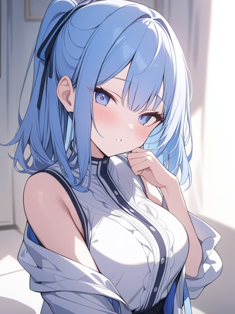  light blue hair, light blue, bob hair, big star, diva, outside, masterpiece, best quality,8k,ultra detailed,high resolution,an extremely delicate and beautiful,hyper detail