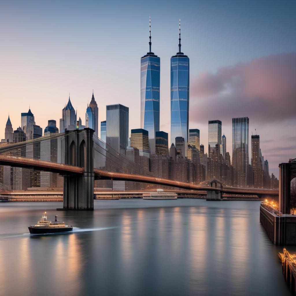  A straight line drawing of the Manhattan skyline with the Twin Towers prominently included. The line should be clean, singular and continuous, maintaining a minimalistic style with no additional details. hyperrealistic, full body, detailed clothing, highly detailed, cinematic lighting, stunningly beautiful, intricate, sharp focus, f/1. 8, 85mm, (centered image composition), (professionally color graded), ((bright soft diffused light)), volumetric fog, trending on instagram, trending on tumblr, HDR 4K, 8K