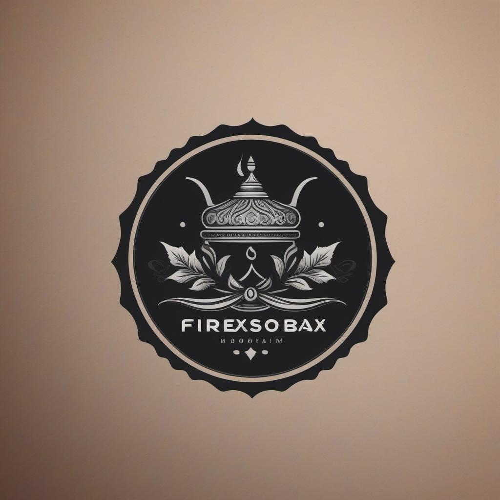  Create a hookah bar logo with the name "FIREBOX". Loft style, restrained, calm