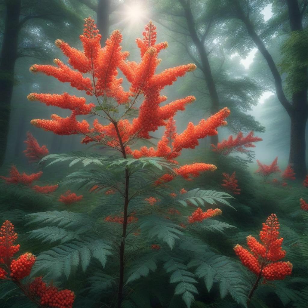  Mountain ash in a summer meadow hyperrealistic, full body, detailed clothing, highly detailed, cinematic lighting, stunningly beautiful, intricate, sharp focus, f/1. 8, 85mm, (centered image composition), (professionally color graded), ((bright soft diffused light)), volumetric fog, trending on instagram, trending on tumblr, HDR 4K, 8K