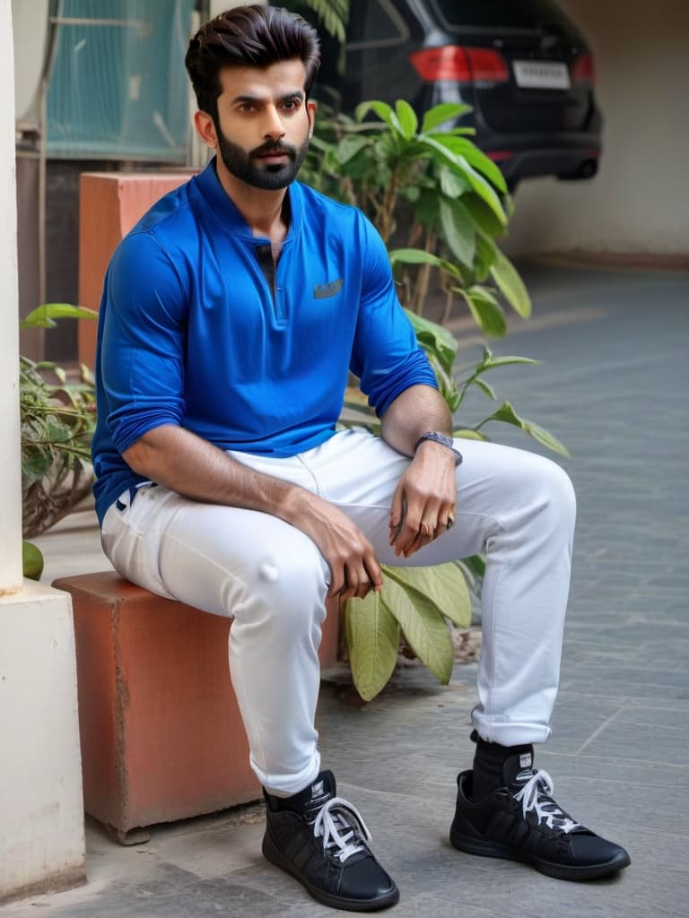  namik paul wearing sporty t shirt and shorts with black high top sneakers