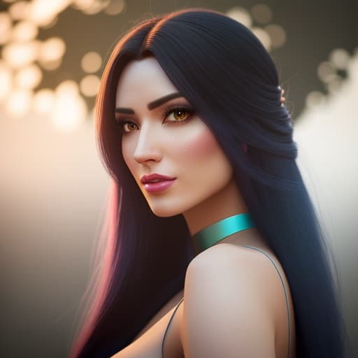  beautiful genie with long black hair about to grant a wish. good skin, clear eyes, smart hair, soft focus, depth of field, 8k photo, hdr, professional lighting, taken with canon eos r5, 75mm lens, low angle shot hyperrealistic, full body, detailed clothing, highly detailed, cinematic lighting, stunningly beautiful, intricate, sharp focus, f/1. 8, 85mm, (centered image composition), (professionally color graded), ((bright soft diffused light)), volumetric fog, trending on instagram, trending on tumblr, HDR 4K, 8K