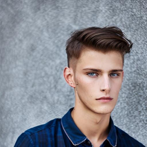 portrait+ style Czech Republic twink brunette hunk dude face