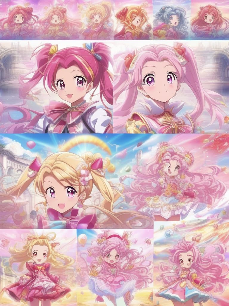  pretty cure style, (2girls: 1.2), ((pink long hair pretty cure: 1.2, 😄), ((break: 1.4))), (((break: 1.4))), ((((break) bob cut pretty cure: 1.5, 😑))), back to back , ((presed bare hip hip: 1.5))), (infant body shaped), open mouth, happy smile: 1.2 e, best quality: 1.4, masterpiece: 1.4 , ultra detailed texture, absurd resolution, 8k illustration, 💩: 0.00, 💩, 💩, 💩, 💩, 💩,