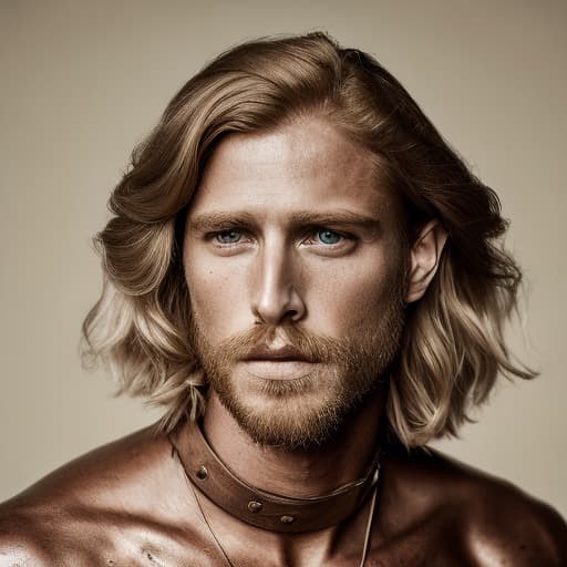 portrait+ style historical TV series actor queer blonde hunk dude face