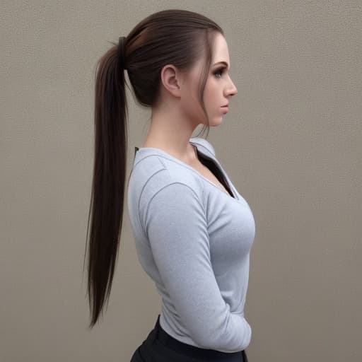  Men trying to big ponytail slender cutie in 