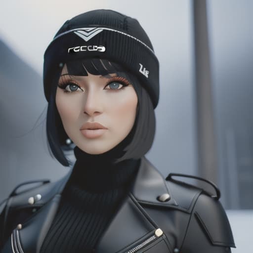  face focus, cute, masterpiece, best quality, 1girl, black hair, camisole, looking at viewer, upper body, beanie, outdoors, night, turtleneck hyperrealistic, full body, detailed clothing, highly detailed, cinematic lighting, stunningly beautiful, intricate, sharp focus, f/1. 8, 85mm, (centered image composition), (professionally color graded), ((bright soft diffused light)), volumetric fog, trending on instagram, trending on tumblr, HDR 4K, 8K