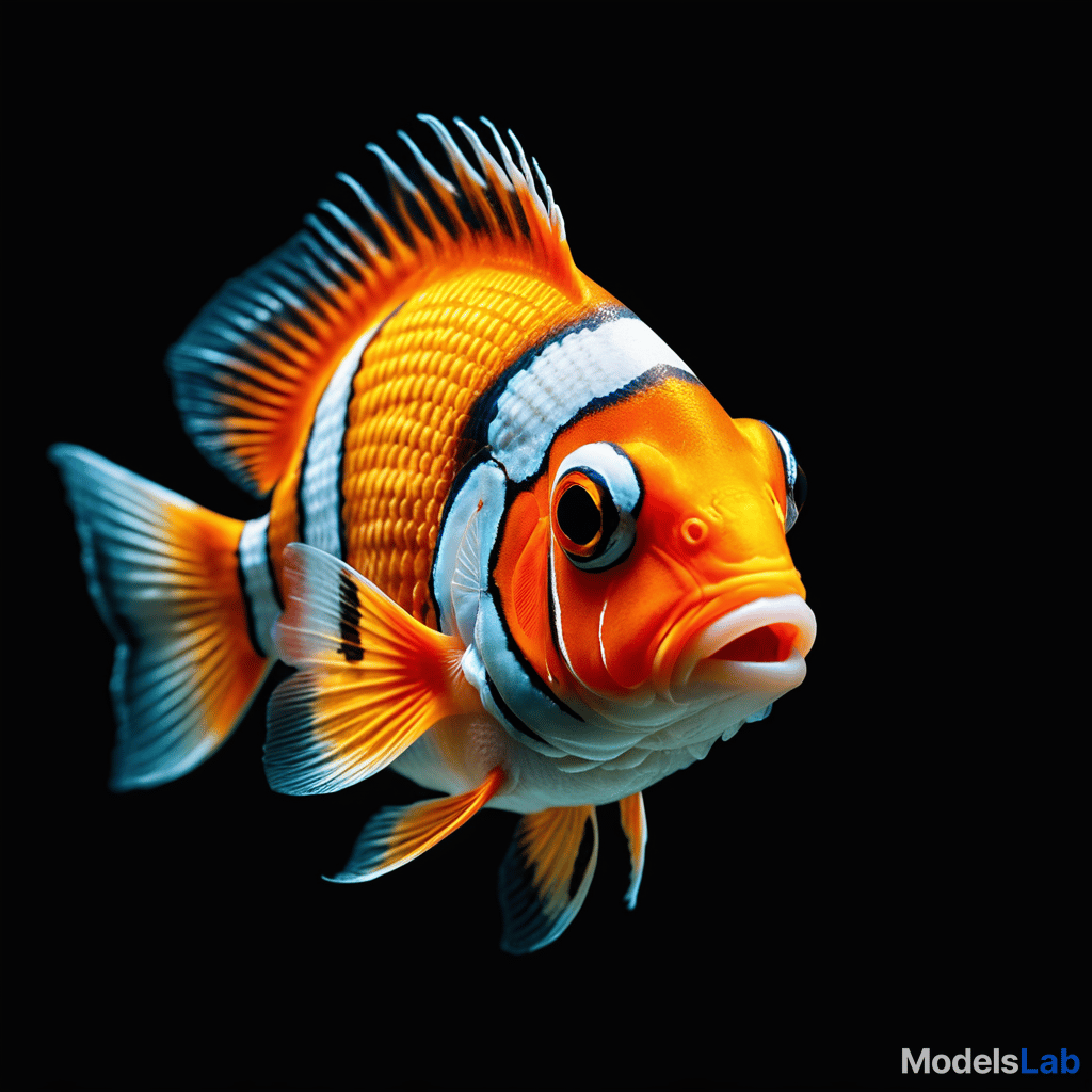  fish hyperrealistic, full body, detailed clothing, highly detailed, cinematic lighting, stunningly beautiful, intricate, sharp focus, f/1. 8, 85mm, (centered image composition), (professionally color graded), ((bright soft diffused light)), volumetric fog, trending on instagram, trending on tumblr, HDR 4K, 8K