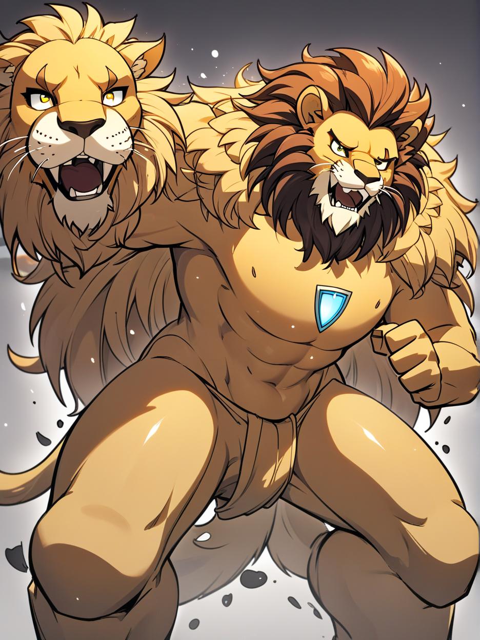  manga artwork roblox humanoid lion happy. manga artist. manga, highly emotional. best quality, high resolution