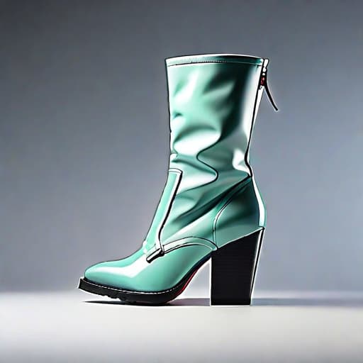  Create a photorealistic digital illustration of a unique design women’s shoe with angled balanced parts, unique soles, 8 centimetre height heel covered in soft, luxurious textured materials. The art style should blend elements of Osamu Tezuka, Vivienne Westwood and Dark Academia aesthetic hyperrealistic, full body, detailed clothing, highly detailed, cinematic lighting, stunningly beautiful, intricate, sharp focus, f/1. 8, 85mm, (centered image composition), (professionally color graded), ((bright soft diffused light)), volumetric fog, trending on instagram, trending on tumblr, HDR 4K, 8K