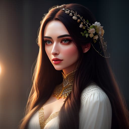  a young, beautiful girl with long hair. hyperrealistic, full body, detailed clothing, highly detailed, cinematic lighting, stunningly beautiful, intricate, sharp focus, f/1. 8, 85mm, (centered image composition), (professionally color graded), ((bright soft diffused light)), volumetric fog, trending on instagram, trending on tumblr, HDR 4K, 8K