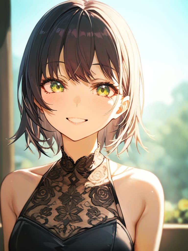  a girl with a smile, happy, godly, masterpiece, best quality,8k,ultra detailed,high resolution,an extremely delicate and beautiful,hyper detail