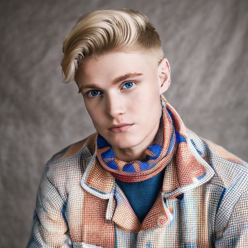 portrait+ style Russian LGBT queer twink blonde hunk dude face