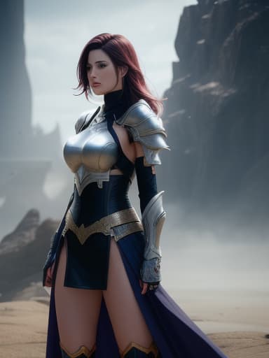  final fantasy woman wearing naked armor, , High quality, High resolution, highly detailed, cinematic lighting, intricate, sharp focus, (centered image composition), (professionally color graded), ((bright soft diffused light)), volumetric fog, trending on instagram, HDR 4K, 8K