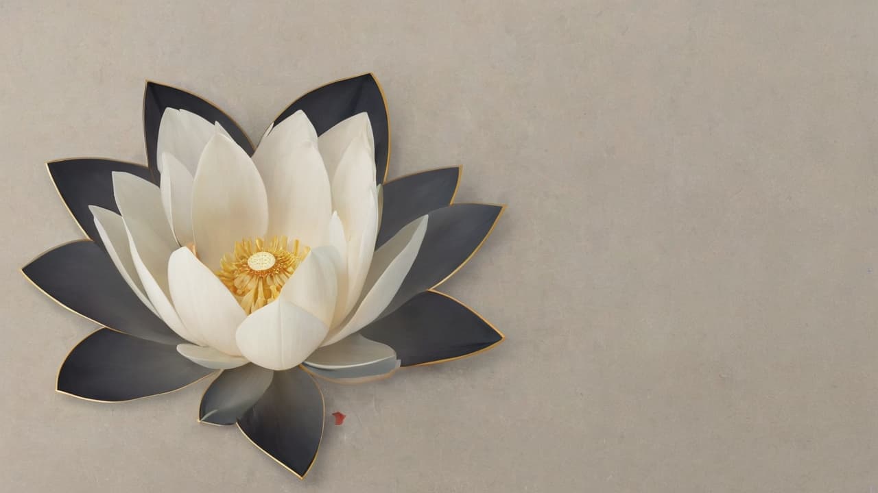  minimalism, lotus flowers with pads design, abstract, simple geometic shapes, hard edges, sleek contours, minimalism