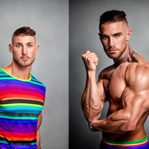 portrait+ style British LGBT queer fitness model blonde hunk dude face