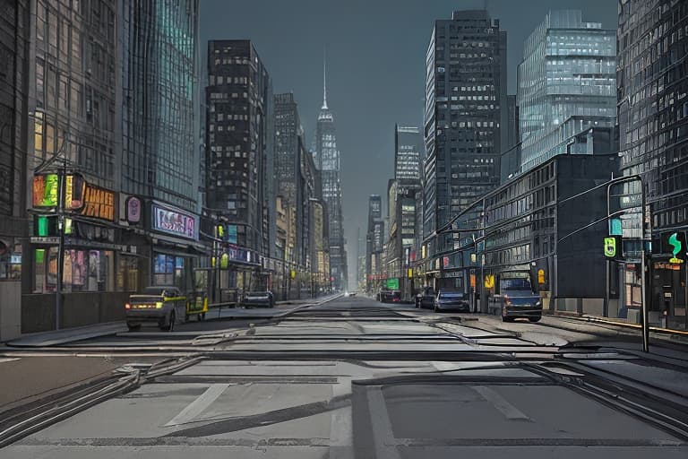  Create a blank road map of Gotham City with: - Roads, highways, and alleys - Empty spaces for buildings and landmarks - Basic road features like streetlights and crosswalks Leave the building spaces blank for customization.