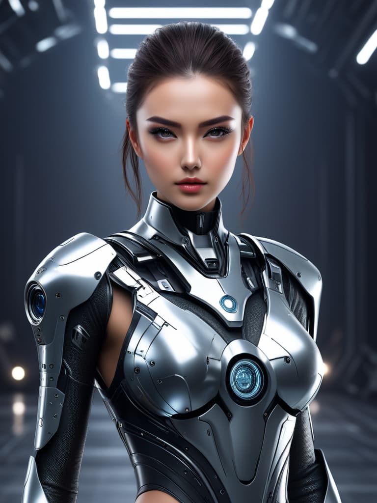  android, female, fashion show,(full body), face details, fashion runway, highly detailed, robot girl, elegant pose, cybernetic features, runway model, 4k resolution, front view, detailed facial features, futuristic design, steampunk elements, metallic textures, digital illustration, studio lighting, camera 50mm lens, high quality render. highly detailed photo, sharp details, best quality, 4k, raw photo.