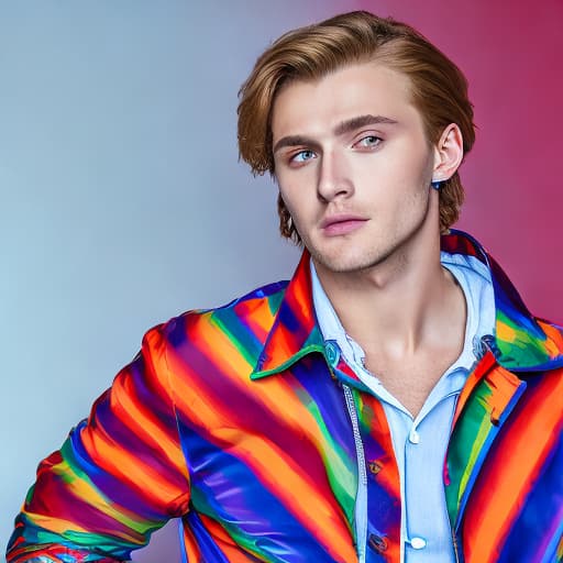 portrait+ style Russian LGBT queer TV actor blonde hunk dude face