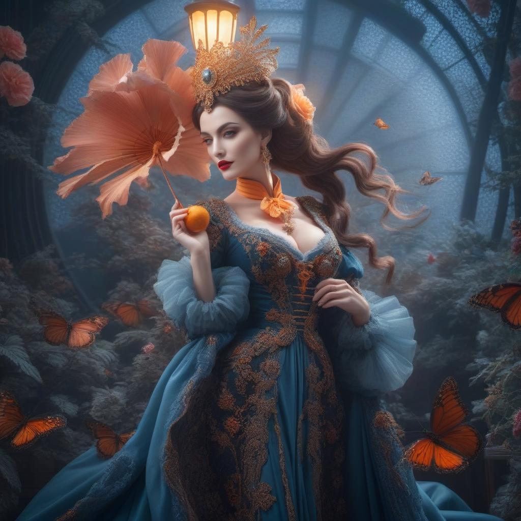  Madame Montpensier hyperrealistic, full body, detailed clothing, highly detailed, cinematic lighting, stunningly beautiful, intricate, sharp focus, f/1. 8, 85mm, (centered image composition), (professionally color graded), ((bright soft diffused light)), volumetric fog, trending on instagram, trending on tumblr, HDR 4K, 8K