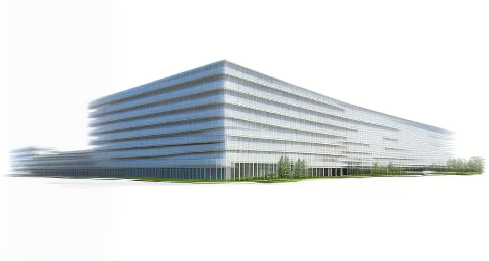 mdjrny-v4 style architecture, high quality, exterior perspective, a new headquarters building to be constructed at the headquarters plant of suzuki, an automobile manufacturer located in hamamatsu, japan. a building befitting suzuki, full of functional beauty that embodies suzuki's corporate culture.