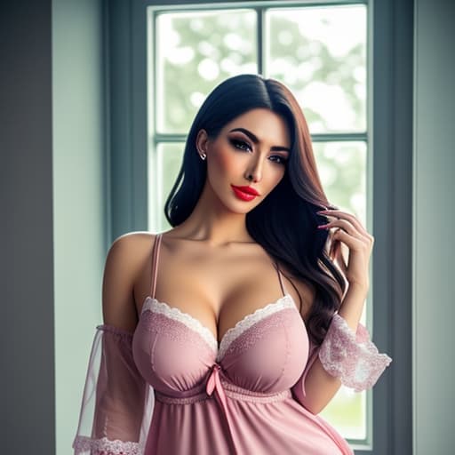  beautiful woman wearing a babydoll nightie hyperrealistic, full body, detailed clothing, highly detailed, cinematic lighting, stunningly beautiful, intricate, sharp focus, f/1. 8, 85mm, (centered image composition), (professionally color graded), ((bright soft diffused light)), volumetric fog, trending on instagram, trending on tumblr, HDR 4K, 8K