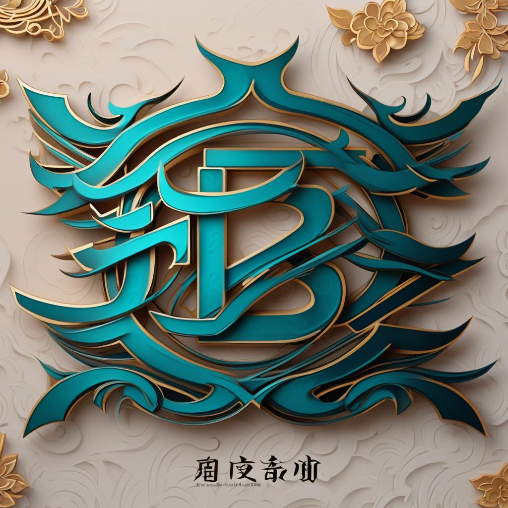  chinese character, artistic font, calligraphy style, brush strokes, elegant, decorative, modern, unique, sleek, detailed, high resolution, digital illustration highly detailed, ornate details, professional calligraphy, artistic, bespoke design, 4k resolution, award winning, professional, highly detailed, masterpiece