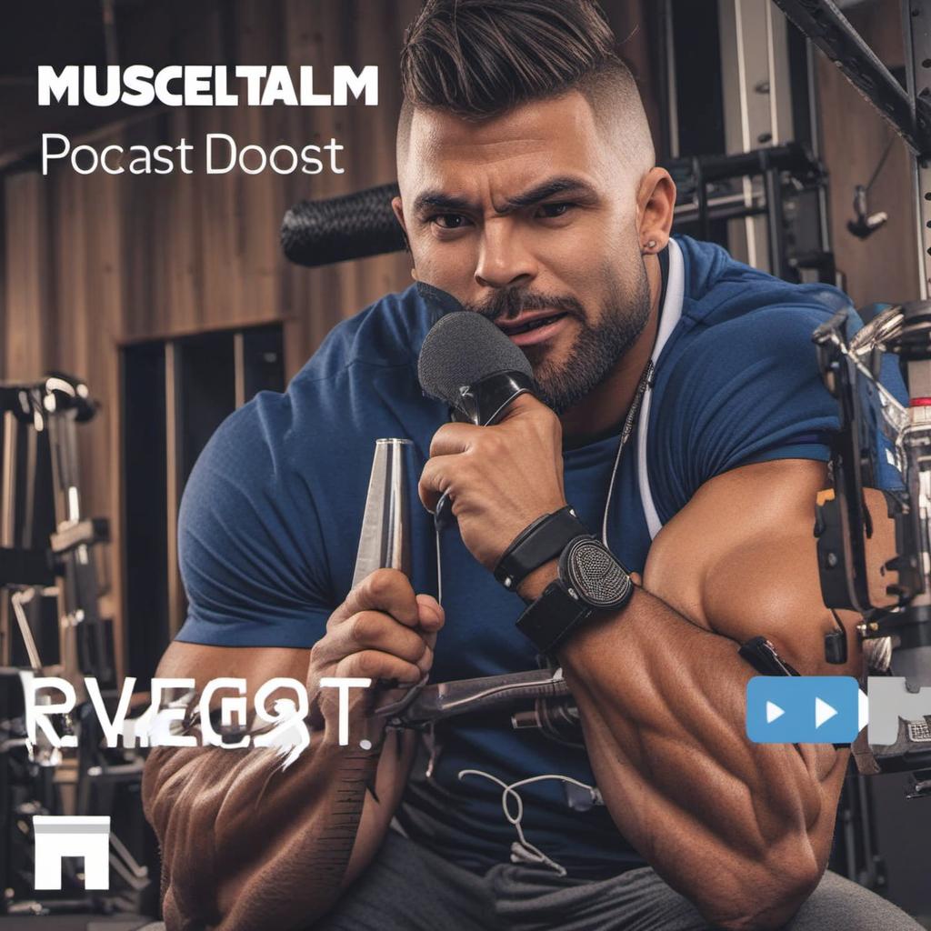  podcast logo named: „ muscle talk the lifting realities“ , profile image style