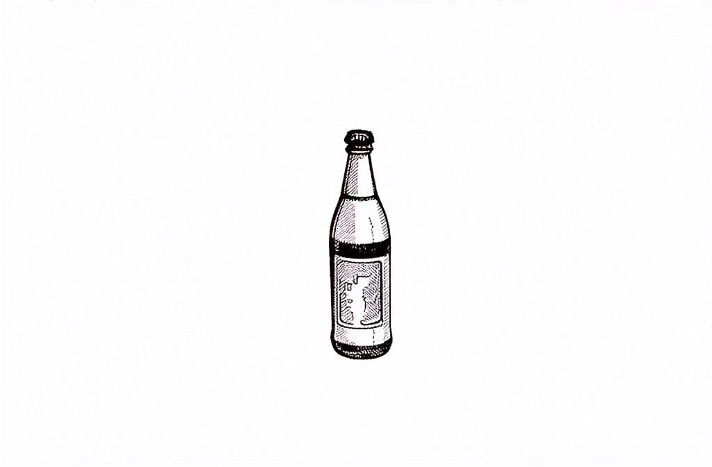  contour, very simple image in one unbroken black ink line, single line of soda, engraving illustration, icon isolated on white background ar 3:2 using a single continuous black line ink brushon white background, drawing should be created without lifting the pen, recognizable features of soda, engraving illustration, icon isolated on white background ar 3:2 in one unbroken line