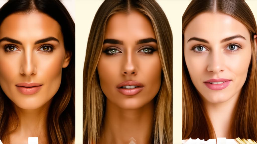  different beauty. set of different female heads on light background. different races and nationalities. ar 16:9, (natural skin texture), highly detailed face, depth of field, hyperrealism, soft light, muted colors