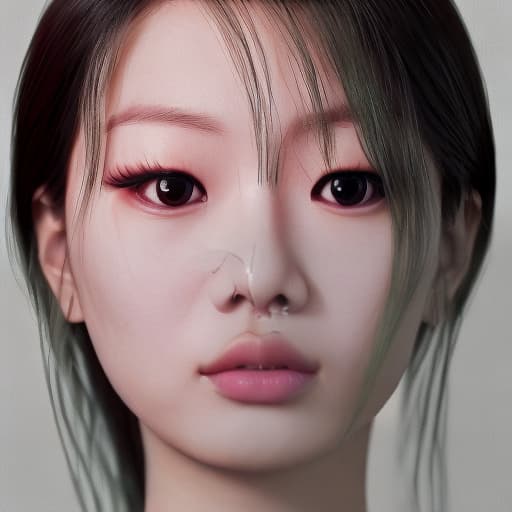 redshift style Jennie Kim as a green-skinned humanoid female from another galaxy