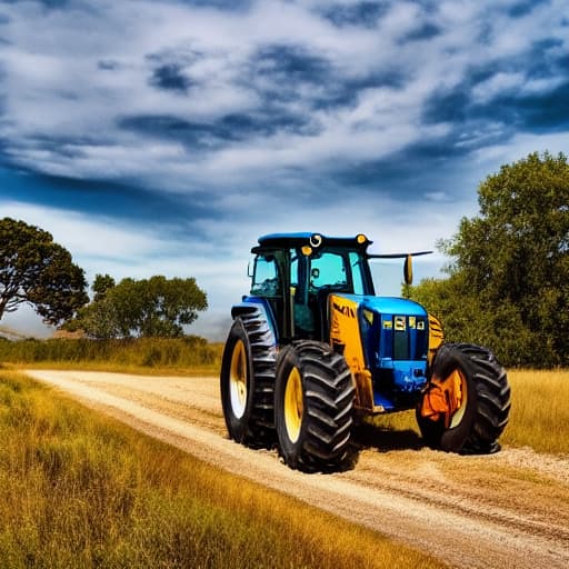  sawraj tractor hyperrealistic, full body, detailed clothing, highly detailed, cinematic lighting, stunningly beautiful, intricate, sharp focus, f/1. 8, 85mm, (centered image composition), (professionally color graded), ((bright soft diffused light)), volumetric fog, trending on instagram, trending on tumblr, HDR 4K, 8K