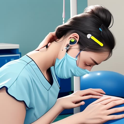  Wearable earring device used in physical therapy for patient to monitor their health while doing their activity