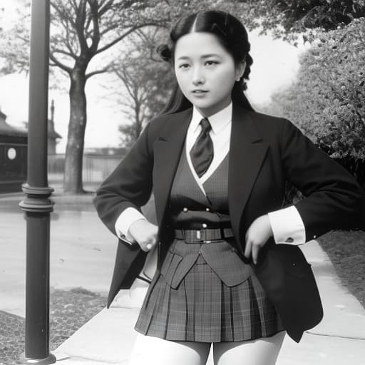  戦前の若い女性　和服　白黒写真 女性 ファッション