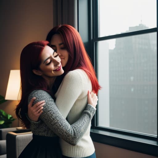  a big cat hugs a cute girl in the living room,pokemon,batman,new york hyperrealistic, full body, detailed clothing, highly detailed, cinematic lighting, stunningly beautiful, intricate, sharp focus, f/1. 8, 85mm, (centered image composition), (professionally color graded), ((bright soft diffused light)), volumetric fog, trending on instagram, trending on tumblr, HDR 4K, 8K