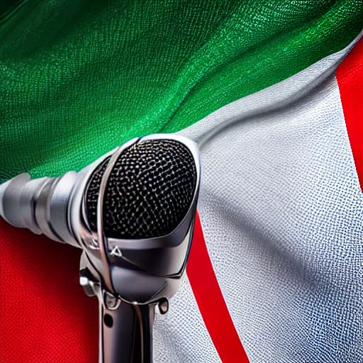  (Microphone and Italian flag), <lora:3DMM_V12:1>, 3D, highly detailed, 4k, high quality hyperrealistic, full body, detailed clothing, highly detailed, cinematic lighting, stunningly beautiful, intricate, sharp focus, f/1. 8, 85mm, (centered image composition), (professionally color graded), ((bright soft diffused light)), volumetric fog, trending on instagram, trending on tumblr, HDR 4K, 8K