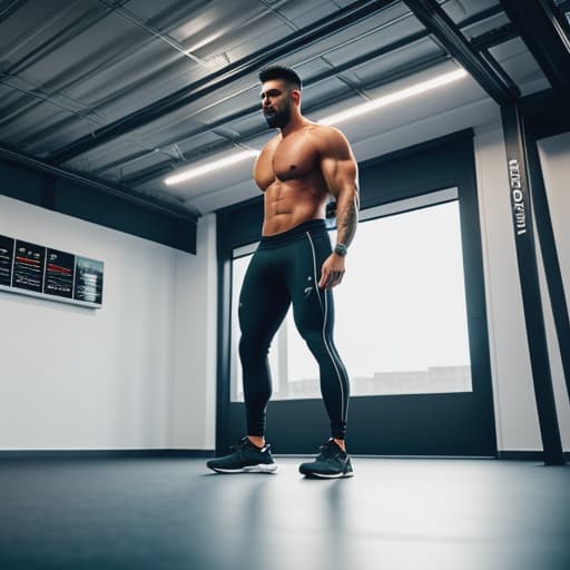  a man in gym with gimbal shouting very loud and his mouth opened hyperrealistic, full body, detailed clothing, highly detailed, cinematic lighting, stunningly beautiful, intricate, sharp focus, f/1. 8, 85mm, (centered image composition), (professionally color graded), ((bright soft diffused light)), volumetric fog, trending on instagram, trending on tumblr, HDR 4K, 8K