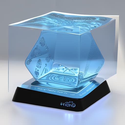  Scientific Hydrogel cuboid 3D surface microwave wordless ，