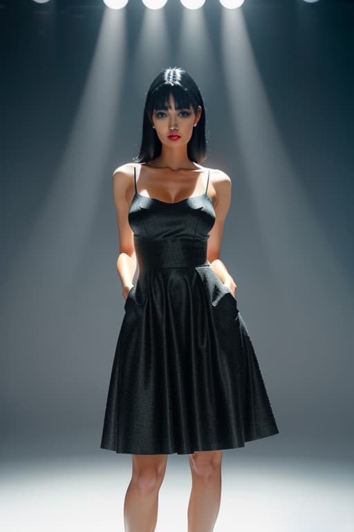  ,,Full Body, (2 old:1.1), (slim body:1.2), huge s, large , blue eyes, black hair, elegant, approachable style, long dress, modern pop culture flair, kawaii, extrovert, singing, traveling, dancing, realistic hyperrealistic, full body, detailed clothing, highly detailed, cinematic lighting, stunningly beautiful, intricate, sharp focus, f/1. 8, 85mm, (centered image composition), (professionally color graded), ((bright soft diffused light)), volumetric fog, trending on instagram, trending on tumblr, HDR 4K, 8K