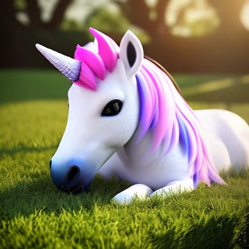 redshift style magical unicorn hyperrealistic, full body, detailed clothing, highly detailed, cinematic lighting, stunningly beautiful, intricate, sharp focus, f/1. 8, 85mm, (centered image composition), (professionally color graded), ((bright soft diffused light)), volumetric fog, trending on instagram, trending on tumblr, HDR 4K, 8K