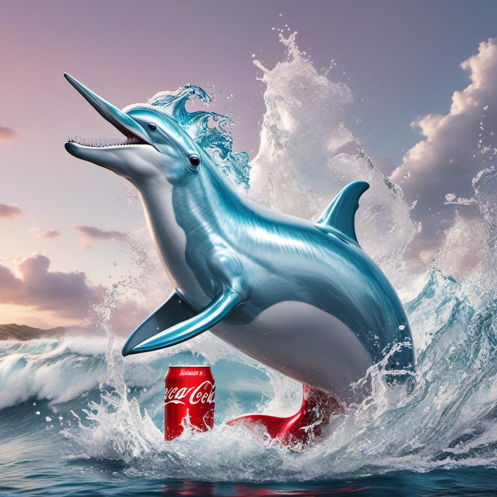  coca cola dolphin unicorn, profile image style