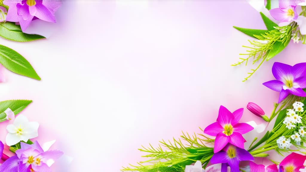  beautiful light background for a greeting card with delicate spring flowers ar 16:9 {prompt}, maximum details